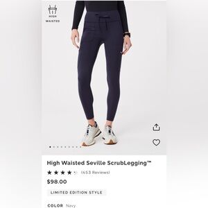 Figs high waisted scrubleggings size M Navy